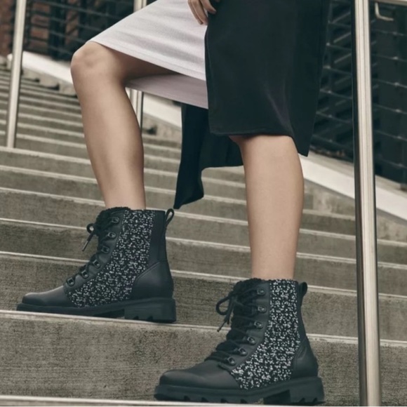 NWT SOREL lennox lace up waterproof combat Moto boots - Picture 5 of 14